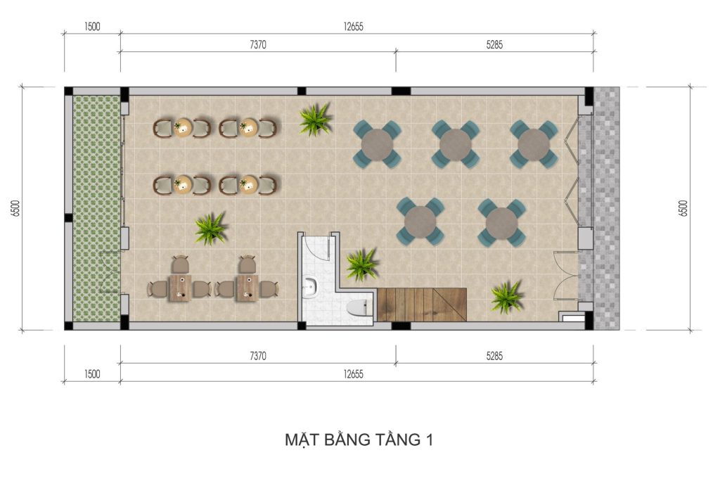 Mặt bằng căn điển hình Lakehouse sàn 1