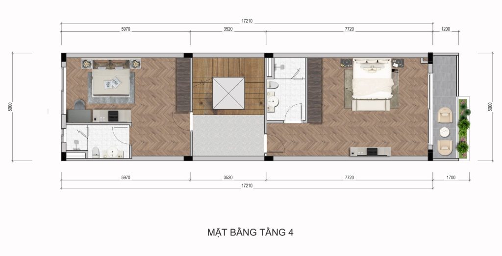 Mặt bằng điển hình Parkhouse Bavella Green Park 4