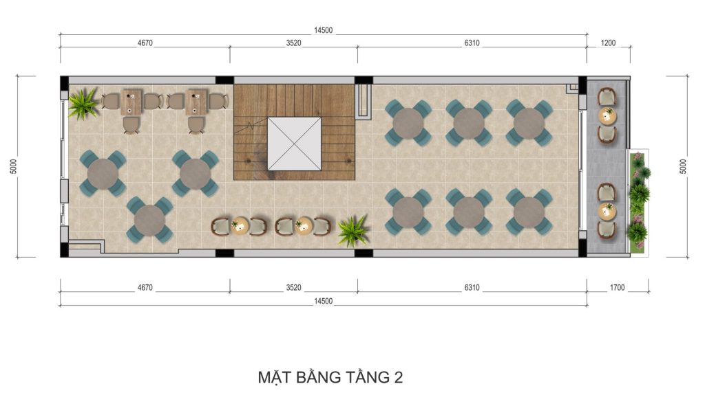 Mặt bằng tầng 2 Bizhouse bavella Green Park