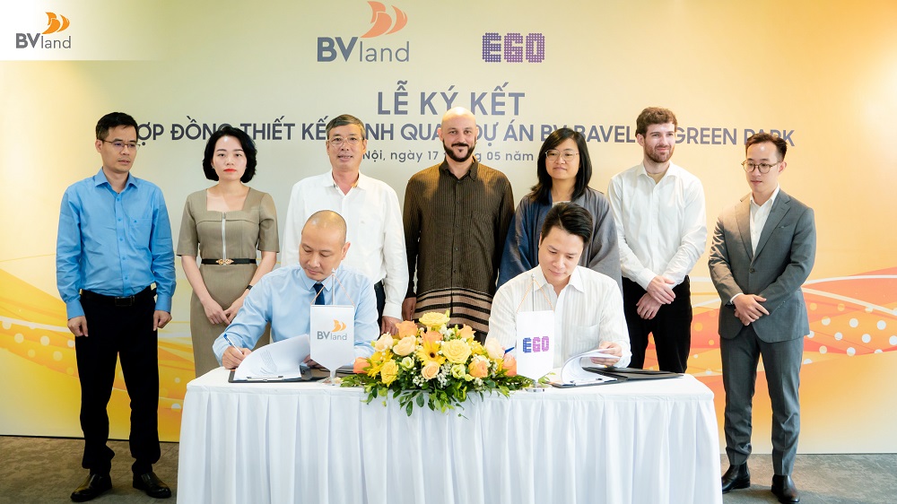 Đại diện BV Land và EGO Group thực hiện nghi thức ký kết Hợp đồng