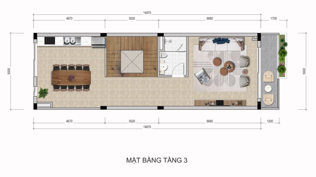 Mặt bằng điển hình Lighthouse Bavella Green Park sàn 3